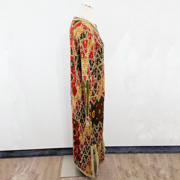 Double D Ranch long knit sweater coat cardigan duster bohemian geometric medium - Picture 3 of 8